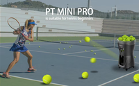 Machine à balles de tennis portable PT Mini Pro avec application et télécommande, 50 balles, équipement d'entraînement léger pour entraîneurs et joueurs
