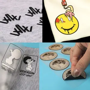 En gros Application Personnalisé Nom De Marque Logo Dessin Animé Plastiso A3 DTF 60CM 3D Chaleur Presse Transfert Autocollants Étiquettes Vinyle pour T-shirts