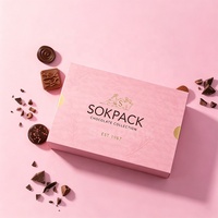 Boîte cadeau de luxe personnalisée écologique pour bonbons et aliments pour bébés, avec logo en feuille d'or, emballage en papier rigide de qualité supérieure, plateau moulé, chocolats faits à la main