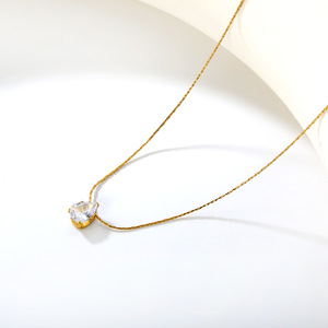 Collier minimaliste en acier inoxydable plaqué or 18 carats, forme numérique, chaîne claviculaire pour femme, bijou cadeau - Product Image 4