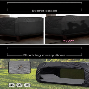 Tienda de campaña portátil con logotipo personalizado, opaca, <span class=keywords><strong>para</strong></span> privacidad interior, con mosquitera desplegable, tipo cápsula <span class=keywords><strong>para</strong></span> dormir, <span class=keywords><strong>para</strong></span> dormitorio universitario, cama individual - Product Image 3