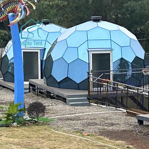 Lều vòm kính gỗ hình cầu địa cầu, khách sạn Glamping, nhà kính có phòng tắm, sử dụng được 4 mùa - Product Image 3