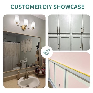Moulures PVC modernes colorées, <span class=keywords><strong>demi</strong></span>-perles polies, moulures 3D effet perle, auto-adhésives, pour décoration murale, armoires, étagères, fenêtres, villas, hôtels - Product Image 6