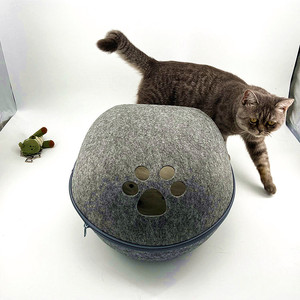 Fabrik direkt Großhandel Filz Haustier Höhle Filz Katzen haus Haustier Nest/Zeltbett - Product Image 2