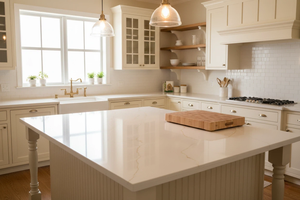 VIETNAM QUARTZ ARTIFICIEL CALACATTA MIAMI GOLD GRANDE PLAQUE DESIGN MODERNE 3D ÉPAISSEUR 20mm POUR PLAN DE TRAVAIL D'HÔTEL ET PLAN DE VANITÉ - Product Image 6