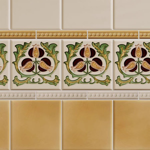 <span class=keywords><strong>Azulejos</strong></span> de Cerámica con Diseño Floral Pintado a Mano, Estilo Británico Vintage, para Pisos de <span class=keywords><strong>Cocina</strong></span>, Baño, Casa de Estilo Occidental, Balcón y Entrada - Product Image 5