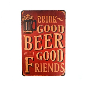 Wholesale China 20x30cm Vintage Retro Hotel <strong>Beer</strong> Wall Decoration Tin <strong>Signs</strong> - Product Image 2
