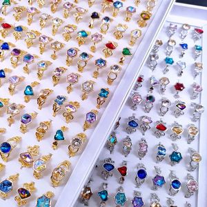 Fashion <b>Cheap</b> Mixed Women Finger Zircon <b>Ring</b> for Girlfriend Lover <b>Rings</b> Simple Gold Color Women's Wedding Banquet - Product Image 2