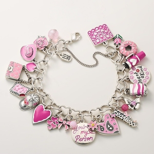 Charm in Argento Sterling S925 James Avery con Smalto Rosa 'You're My Person' a Forma di Ciambella, Gioiello Alla Moda per Donna - Product Image 1