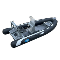 Perahu Penyelamat aluminium 17 kaki, dengan motor tempel, 520 kapal rib tiup dengan sertifikat CE
