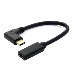 <span class=keywords><strong>C</strong></span>âble d'extension angulaire <span class=keywords><strong>USB</strong></span> 3.1 Type-<span class=keywords><strong>C</strong></span> mâle-femelle pour fabricants, prend en charge la transmission de données, l'audio, la vidéo et la charge rapide - Product Image 1