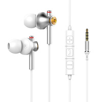 Audífonos Intrauditivos Profesionales con Cable de 3.5mm y Micrófono, Auriculares HiFi Estéreo con Bajos Profundos para Teléfono Inteligente, Laptop y PC