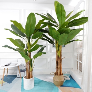 Bonsai Artificiale Rosa, Piante <span class=keywords><strong>per</strong></span> Casa e <span class=keywords><strong>Ufficio</strong></span>, Albero di Banano Finto Colorato 6 Piedi, Colore Personalizzabile - Product Image 2