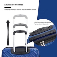 Ensemble de valises de voyage à roulettes 4 roues, nouveau modèle, en ABS de qualité supérieure, 20, 26, 28 pouces, 3 pièces, pour distributeurs en gros (CA CAN)