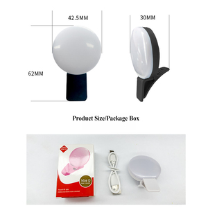<span class=keywords><strong>Mini</strong></span> anneau lumineux LED portable à clipser pour téléphone portable, idéal pour le maquillage et les selfies - Product Image 6