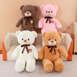 Ours en peluche géant personnalisé pour la Saint-Valentin avec ruban et message « Je t'aime » – Coussin géant en forme d'ours en peluche - Product Image 1