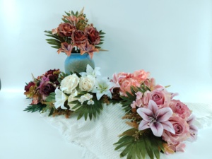 Ramo de Rosas Artificiales Hechas a Mano de Alta Calidad, Rosas de Seda de Larga Duración para Navidad, <span class=keywords><strong>Festival</strong></span> de Primavera y Bodas - Product Image 1