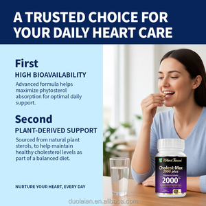 Complejo de Fitoesteroles de Marca Privada Cholest Max <span class=keywords><strong>2000</strong></span> Plus, Cápsulas Naturales para la Limpieza Sanguínea, Suplemento para la Salud de Adultos - Product Image 3