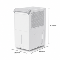 Déshumidificateur puissant de 50 L avec affichage de l'humidité en temps réel, élimination de l'humidité et drainage par pompe