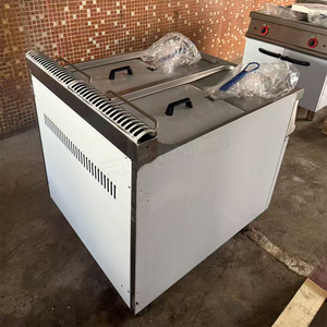 Mesin Penggorengan Komersial Dua Tangki Gas untuk Kentang Goreng, Peralatan Dapur, Penggorengan Industri dengan Kabinet - Product Image 2