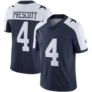 Vente en gros 4 # Dak Prescott Dallas Maillots de football cousus USA Football Jeu Sports VP Joueur limité Maillot inversé - Product Image 5