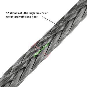 Tali Pengikat Konstruksi 12 Untai Anyaman Ganda Serat UHMWPE untuk Pengemasan Gulungan - Product Image 2