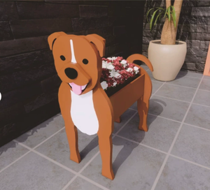 Vente chaude, pots de fleurs en plastique pour jardin, décoration extérieure, design mignon de dessin animé d'animaux, chiens - Product Image 4