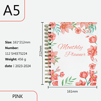 2026 planificateur cahier planificateur mensuel Plan quotidien calendrier A5 bobine livre Journal cahier calendrier livre à vendre