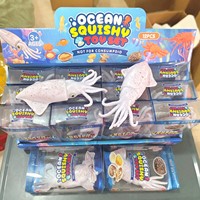 Jouet anti-stress souple et croustillant en gros : homard, crabe, calmar, champignon, griffe de crabe pour enfants