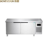 Table de travail en acier inoxydable pour cuisine professionnelle, avec congélateur à double température et refroidissement par air, équipement de réfrigération