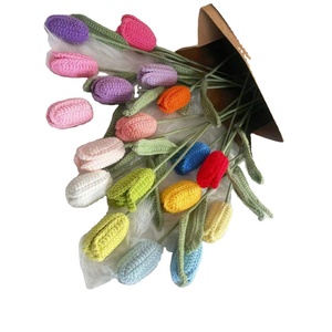 Ramo de Tulipanes de Ganchillo para el Día de San Valentín, Flores de Ganchillo Hechas a Mano, Regalo de Cumpleaños - Product Image 2