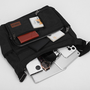 Vintage Canvas Tactical Messenger <b>Bag</b> for <b>Men</b> Fashionable Waterproof Crossbody <b>Bag</b> with Lock Letter Decoration - Product Image 6