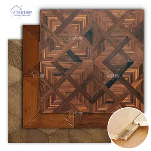 Tapete de piso de madeira quadrado, china mosaico projetado madeira torneira de piso de madeira de luxo ou piso de madeira composto à prova de som