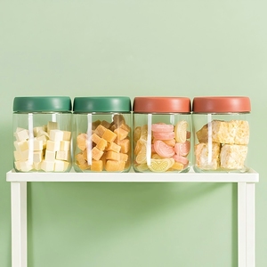 Tanque de almacenamiento transparente a prueba de humedad de grado alimenticio de cocina sellado de plástico reutilizable ligero portátil para aperitivos de granos de té - Product Image 2