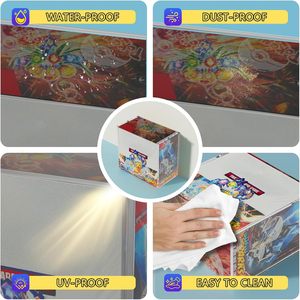 Boîte de rangement acrylique magnétique pour boosters PKMN, empilable, transparente, à chargement par le haut, avec aimants puissants - Product Image 2