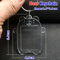 Porte-clés en acrylique transparent pour photos, porte-clés vierge à insérer, fabrication OEM sur mesure