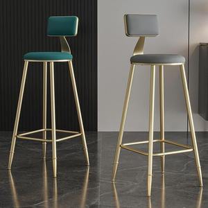 Modern Home Minimalist Velvet Bar Counter <b>Stool</b> Customizable Factory Gold Metal <b>Vintage</b> Design for Cafe Restaurant Furniture Ita - Product Image 4