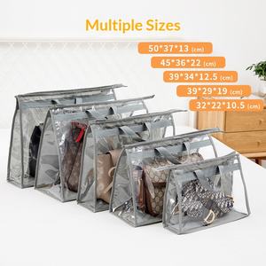 Wholesale Eco-Friendly Durable Portable Dustproof Waterproof Transparent PVC Storage Bag Clear Purse Handbag Zipper Hanging Bags - Product Image 5