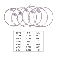 Classical Guitar Strings Musical Instrument Nylon String Anti-Rust Guitar Strings 6pcs