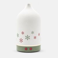 Diffuseur d'arômes pour la maison, modèle de bureau en céramique, brume fine, veilleuse de chevet, design flocon de neige, ODM personnalisé, taxes incluses