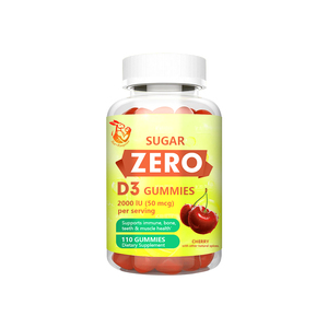 Best Selling Vitamin D3 Gummies Sugar Zero with Vitamin D3 Sodium Supports Bone Teeth Muscle Immune Health Dietary <b>Supplements</b> - Product Image 1