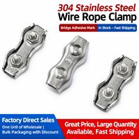 304 Stainless Steel Wire Rope Cable Clamp, U Bolt Wire Rope Clip, Rope Fastener M2-M4 for Rigging