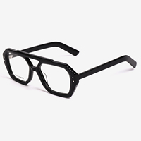 Lunettes de vue Lmamba QM33325 vintage à double pont en acétate, montures personnalisables avec logo