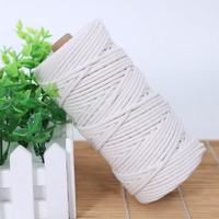Cordón de Macramé de Algodón Trenzado Suave y Ecológico de 5 mm y Alta Tenacidad en 59 Colores para Bolsos de Ganchillo, Prendas de Vestir, Decoración del Hogar y Zapatos