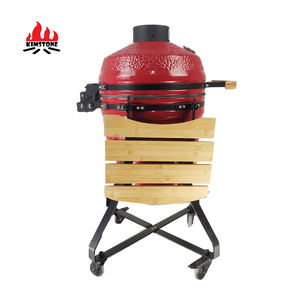 KIMSTONE Fabricant Four à rôtir en céramique Kamado rouge de 18 pouces pour poulet, rôtissoire, Caja China Asador - Product Image 3