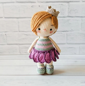 Muñecas Ins superventas de pelo rojo de ganchillo para niñas con falda blanca y negra, lindos regalos para niñas Amigurumi, <span class=keywords><strong>Ojos</strong></span> de seguridad y materiales - Product Image 4