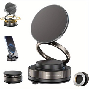 Kingjoy Magnetic Phone <strong>Holder</strong> 360 Rotatable Strong Suction Mount Ideal for Car/Mirror/Gym/Shower/or Smooth Surface - Product Image 1