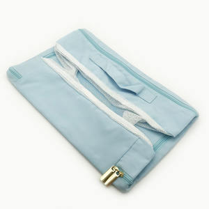 Blue Large Capacity Custom Embroidered Packing <b>Cube</b> Nylon Mesh Travel Bag Travel organizer Different Size - Product Image 5