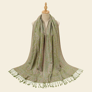 Muslim <strong>Pashmina</strong> Hijab <strong>Scarf</strong> Long Warm <strong>Paisley</strong> Bandana Shawl Tassel Winter Printed Knitted 2025 - Product Image 4