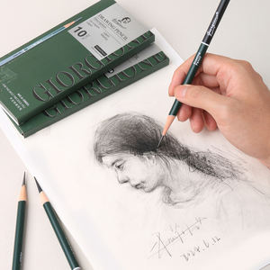 مجموعة أقلام رسم خشبية بدون رصاص صلب من Giorgione 12-2B للفنانين والطلاب أقلام رسم فحم - Product Image 2